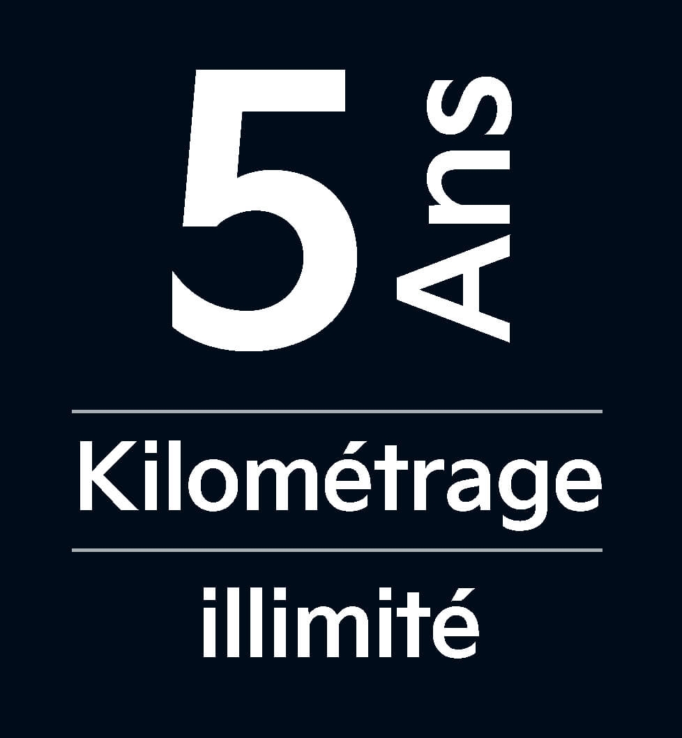 Garantie 5 ans kilométrage illimité