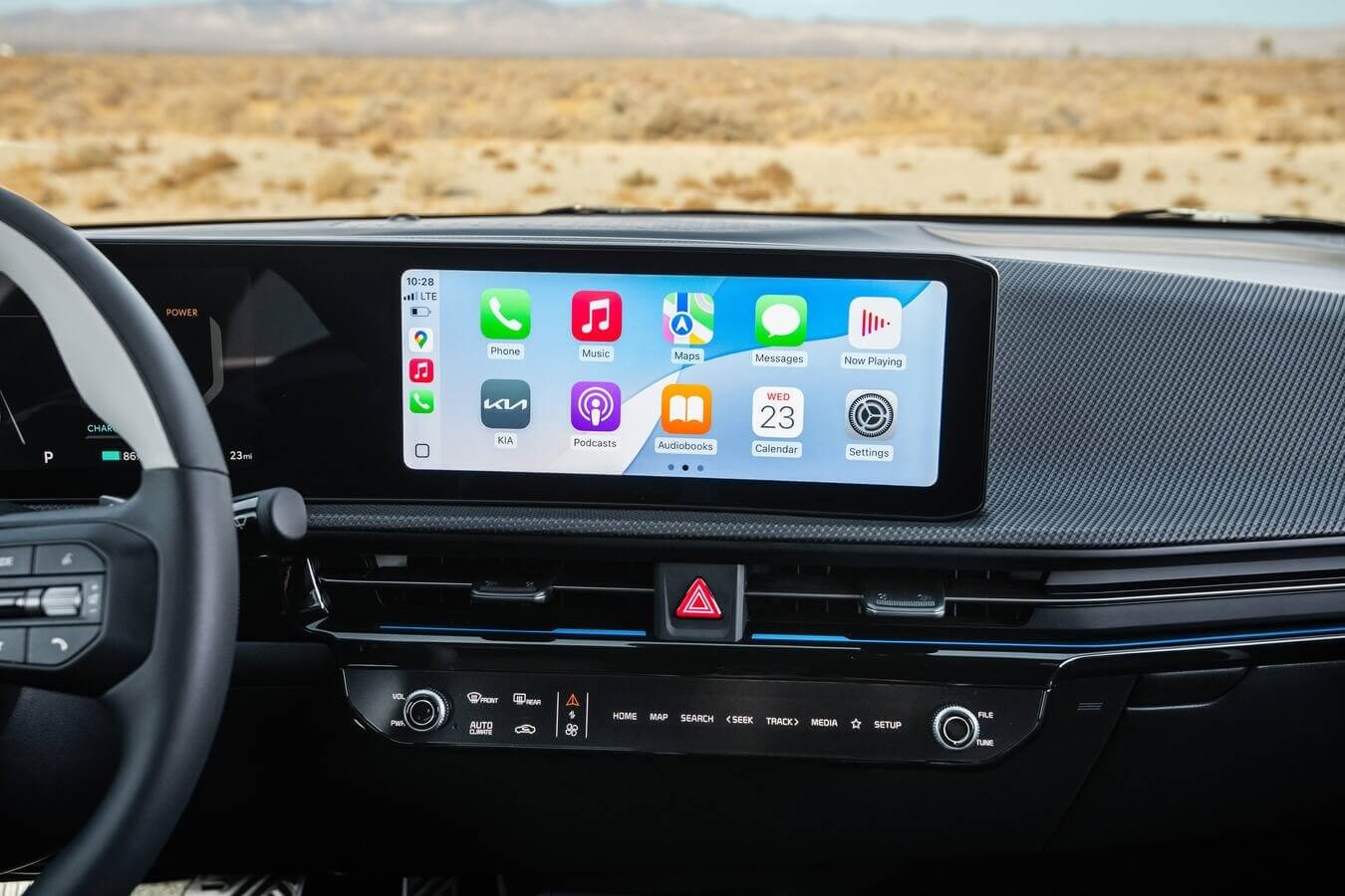 L’interface multimédia du Kia EV6 2025.