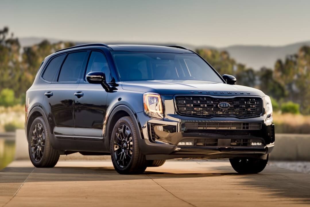 Vue trois quart avant du Kia Telluride 2021