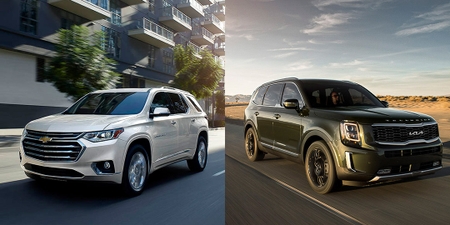 Kia Telluride 2022 vs Chevrolet Traverse 2021 : À qui la victoire?